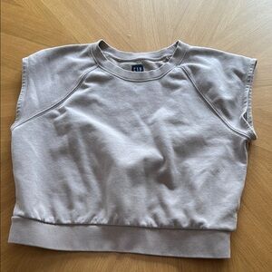 Gap Women’s Taupe Sweatshirt Muscle Tee Size L